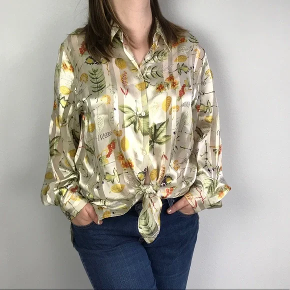 Maggie Barnes Nature Botanical Print Top - Picture 3 of 5